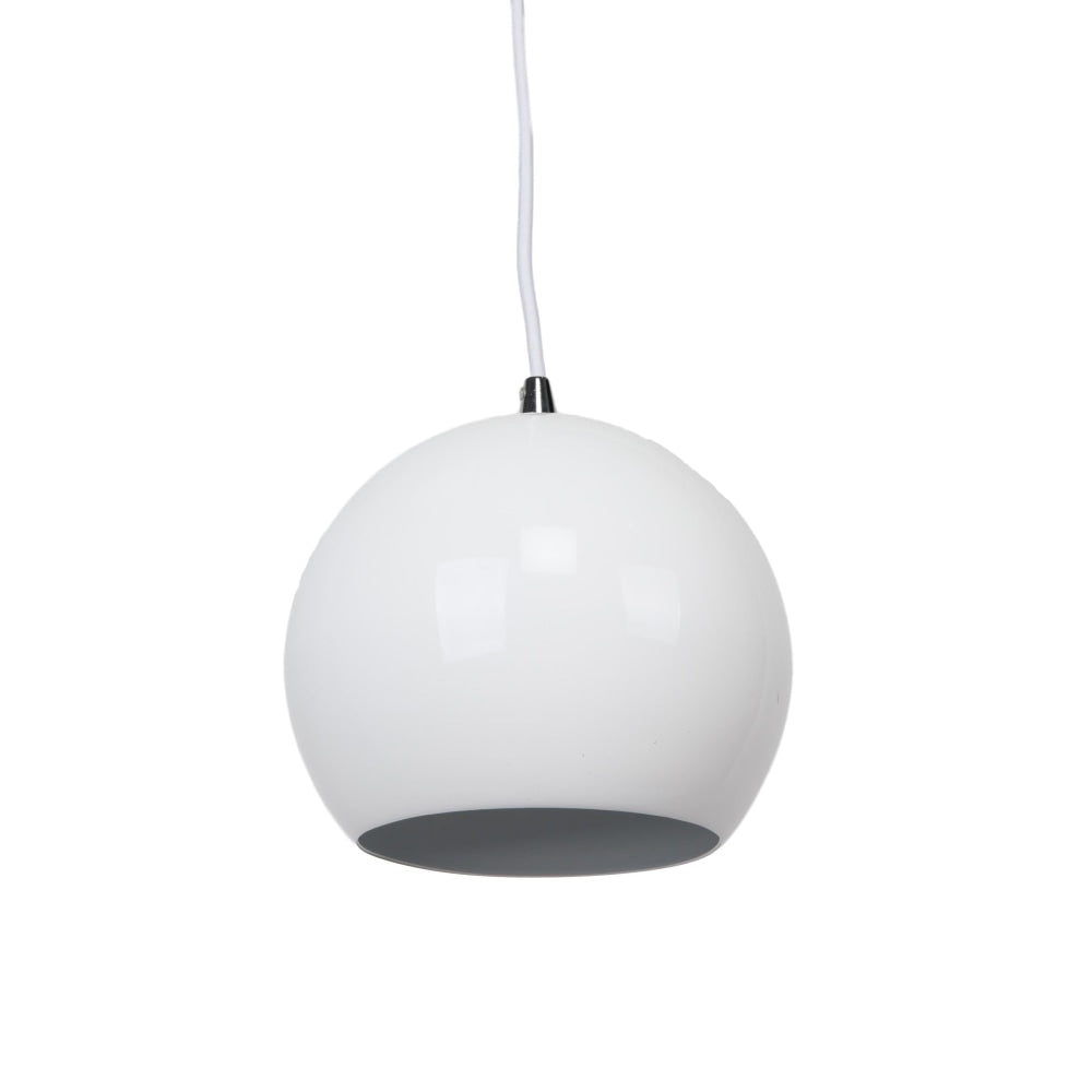 Ines Modern Spherical Cord Drop Metal Pendant Light Lamp - White Fast shipping On sale