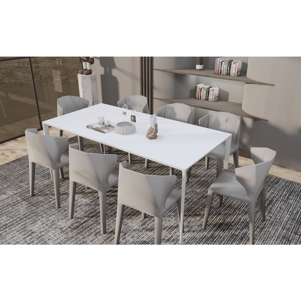 Innovation S Sintered Porcelain Stone Modern Italian Design Rectangular Dining Table 180cm - Pure White Fast shipping On sale