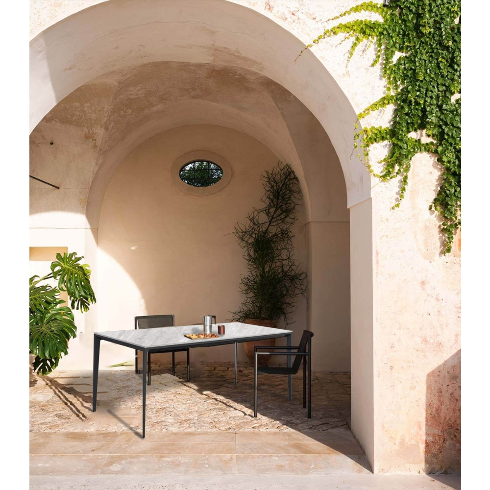 Innovation S Sintered Porcelain Stone Modern Italian Design Rectangular Dining Table 180cm - Sicily Grey / Iron Fast shipping On sale