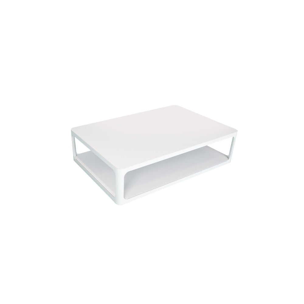 Innovation T Extend Sintered Porcelain Stone Modern Italian Design Rectangular Coffee Table - Pure White Fast shipping On sale