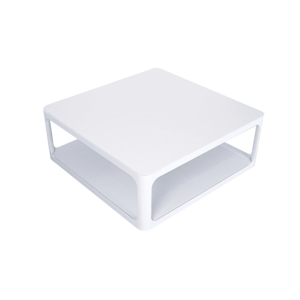 Innovation T Original Sintered Porcelain Stone Modern Italian Design Square Coffee Table - Pure White Fast shipping On sale