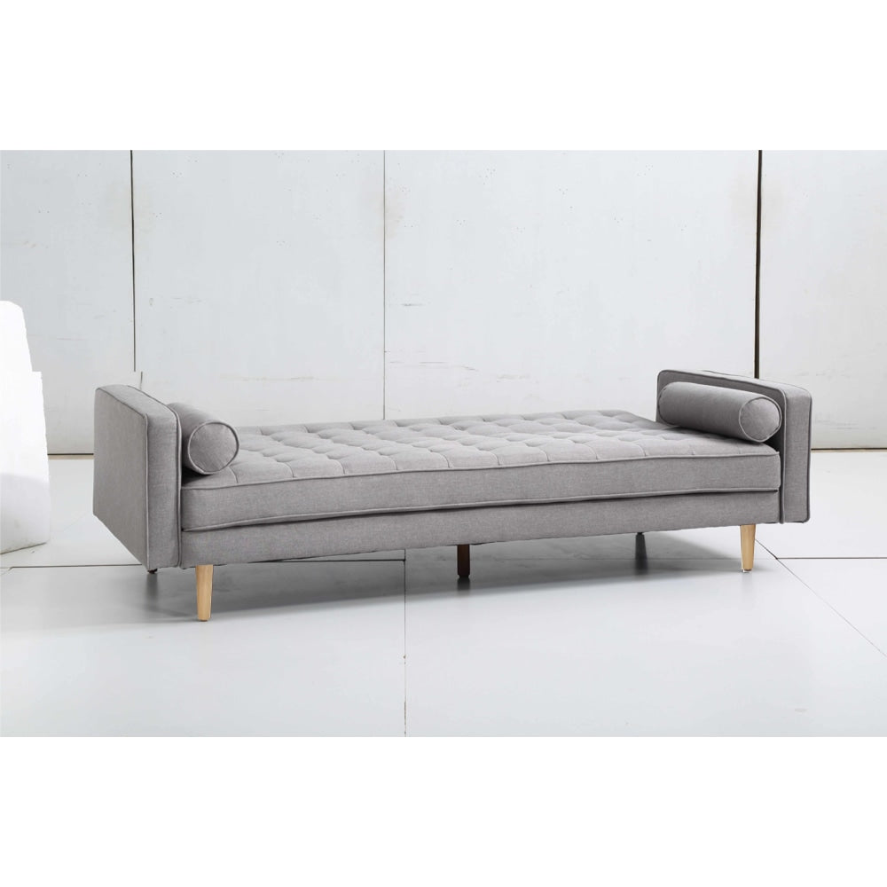 Designer Modern Scandinavian Fabric 3-Seater Sofa Bed - Grey Fast shipping On sale