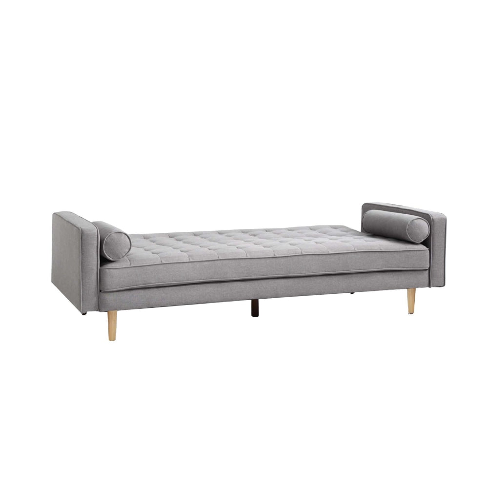 Designer Modern Scandinavian Fabric 3-Seater Sofa Bed - Grey Fast shipping On sale