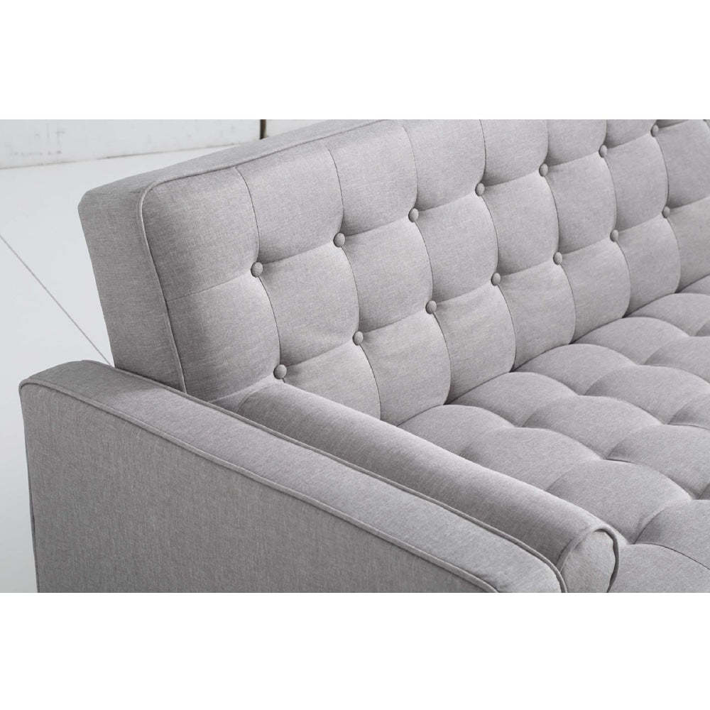 Designer Modern Scandinavian Fabric 3-Seater Sofa Bed - Grey Fast shipping On sale