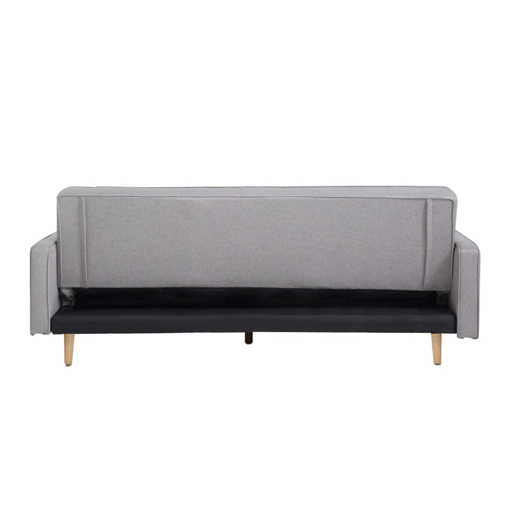 Designer Modern Scandinavian Fabric 3-Seater Sofa Bed - Grey Fast shipping On sale