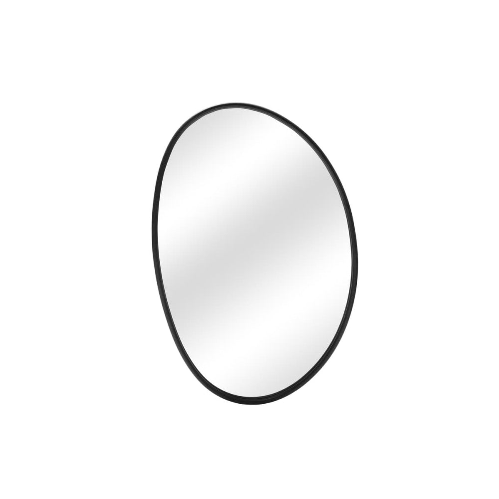 Momentous Living Irregular Metal Wall Mirror 90cm x 60cm Black
