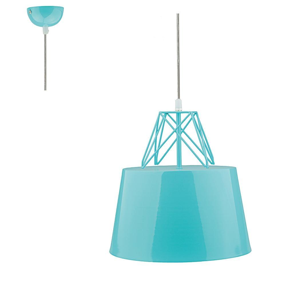 Isaac Metal Hanging Pendant Light - Blue Lamp Fast shipping On sale