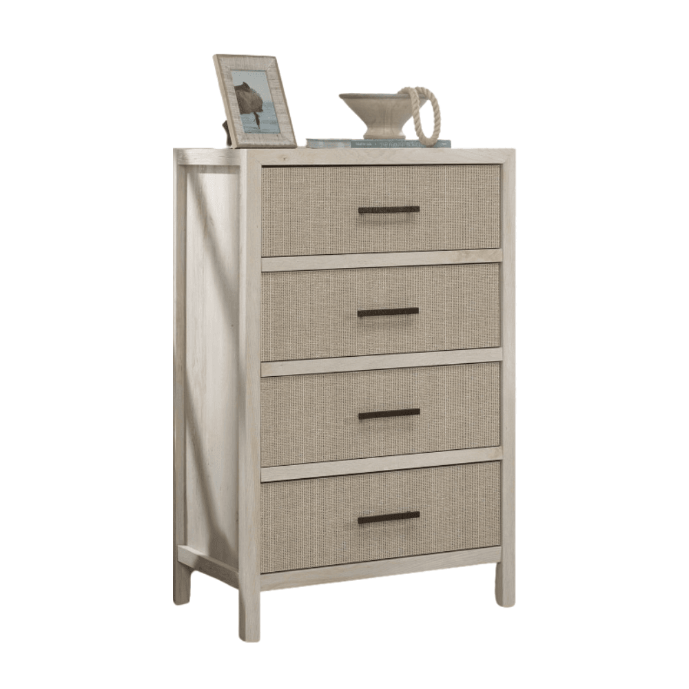 Isla Chest Of 4-Drawers Tallboy Storage Cabinet - Chalked Chestnut Drawers Fast shipping On sale