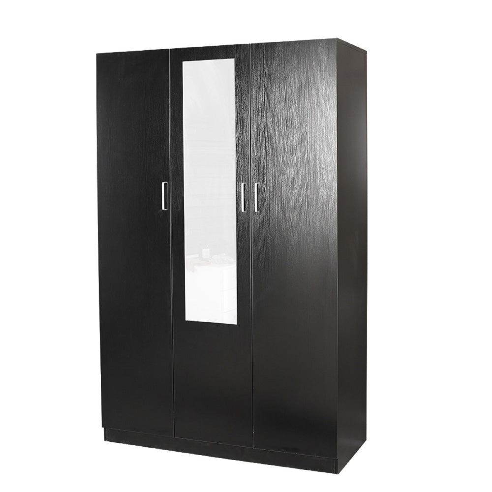 Modern 3 - Door Multi - Purpose Wardrobe Closet Clothes Storage Cabinet - Black Fast shipping On sale
