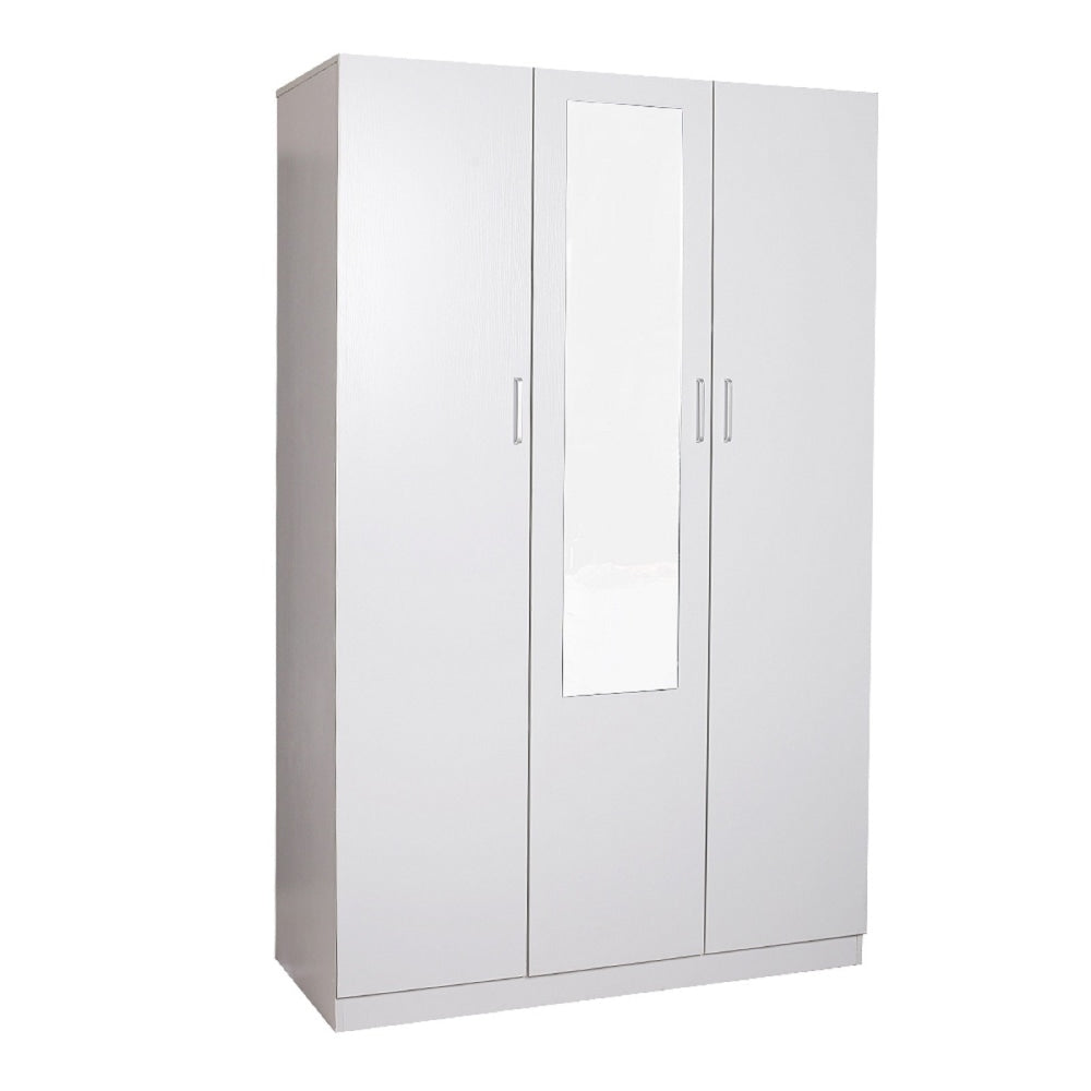 Modern 3 - Door Multi - Purpose Wardrobe Closet Clothes Storage Cabinet - White Fast shipping On sale