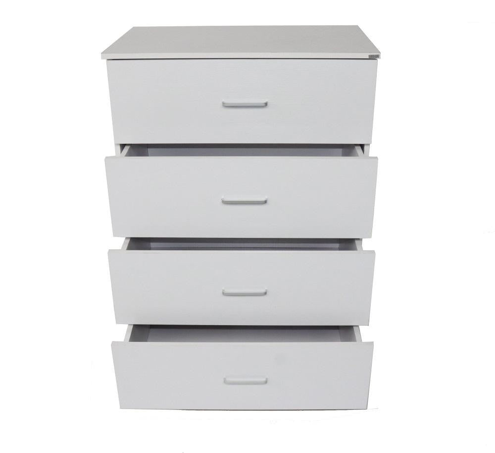 Modern 4 - Drawer Chest Tallboy Storage Cabinet - White Of Drawers Fast shipping On sale