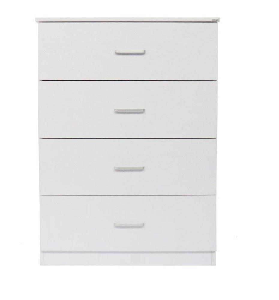 Modern 4 - Drawer Chest Tallboy Storage Cabinet - White Of Drawers Fast shipping On sale