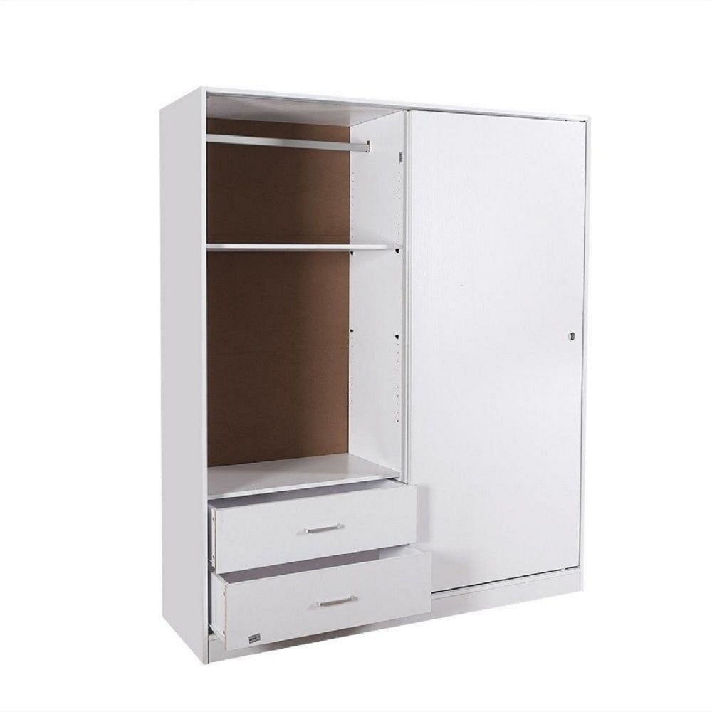 Multi - Purpose Built - In Modular Sliding Door Wardrobe Closet Clothes Storage - White Fast shipping On sale