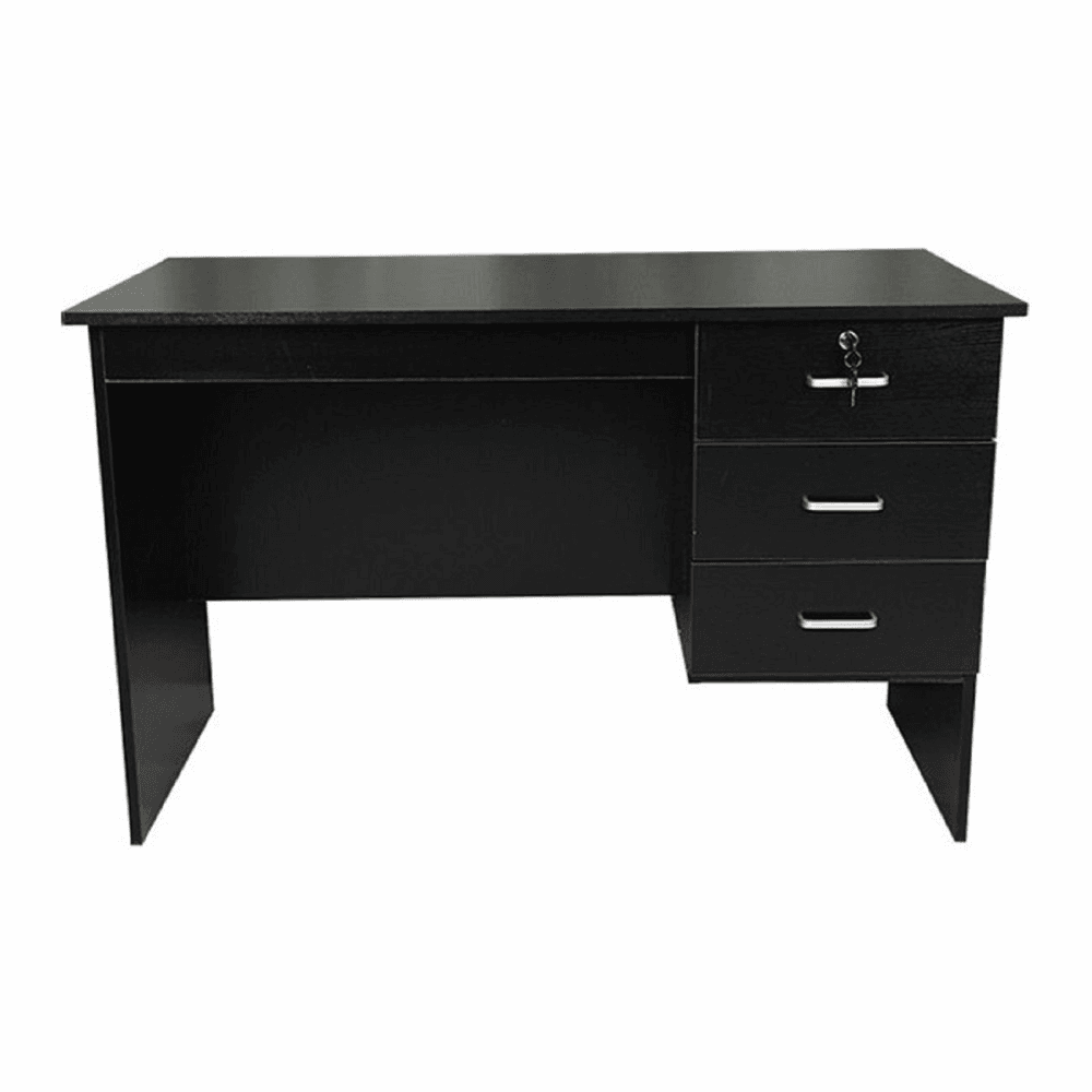 Modern Office Writing Study Computer Desk Table 120cm W/ 3 - Drawers - Black Fast shipping On sale