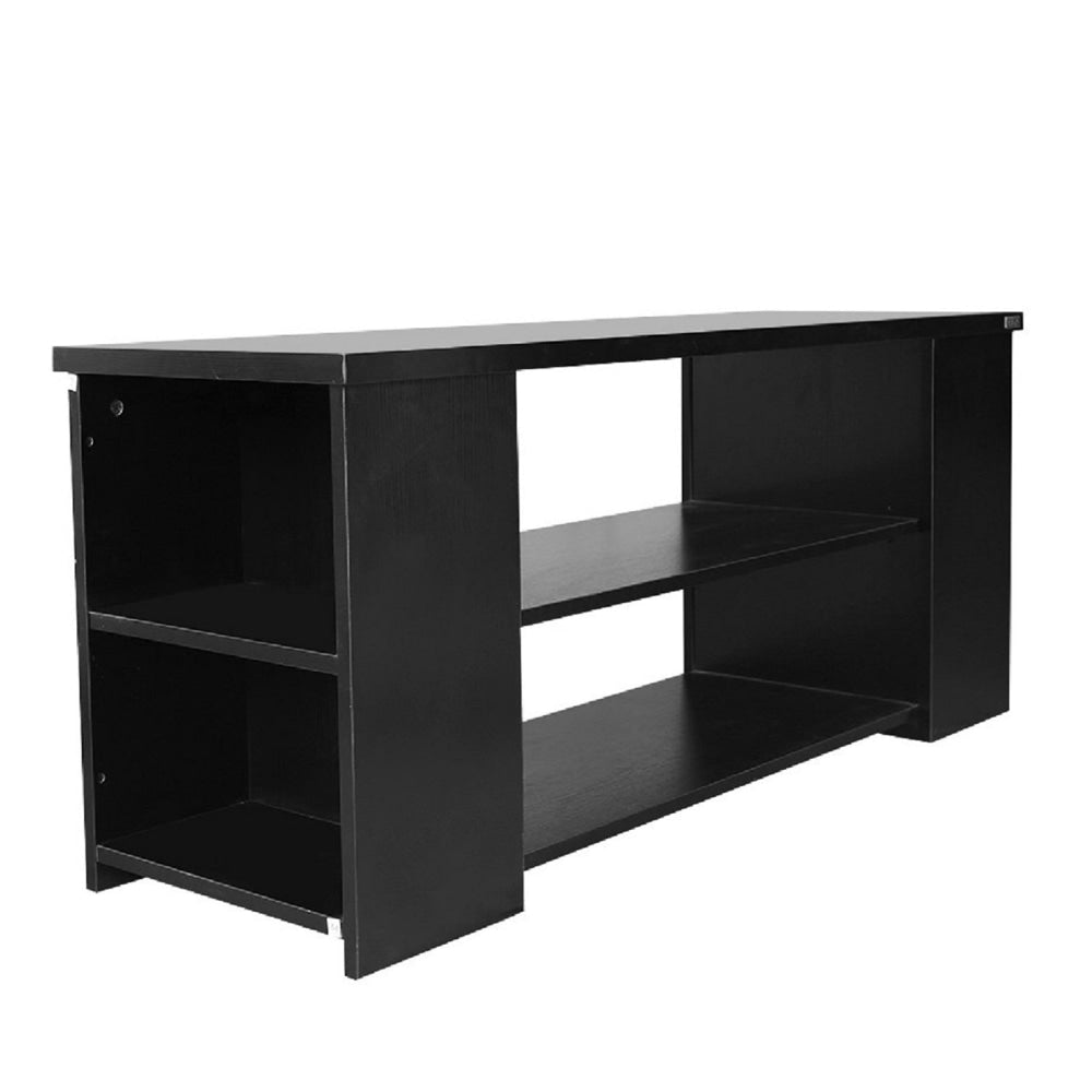 Simpleline Open Shelves TV Stand Entertainment Unit - Black Fast shipping On sale