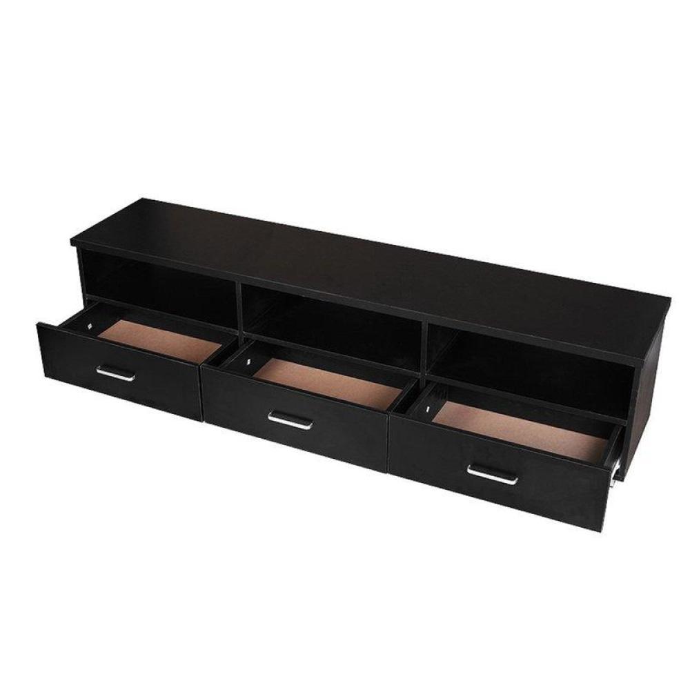 Modern Tech TV Stand Cabinet Entertainment Unit 1.8m - Black Fast shipping On sale