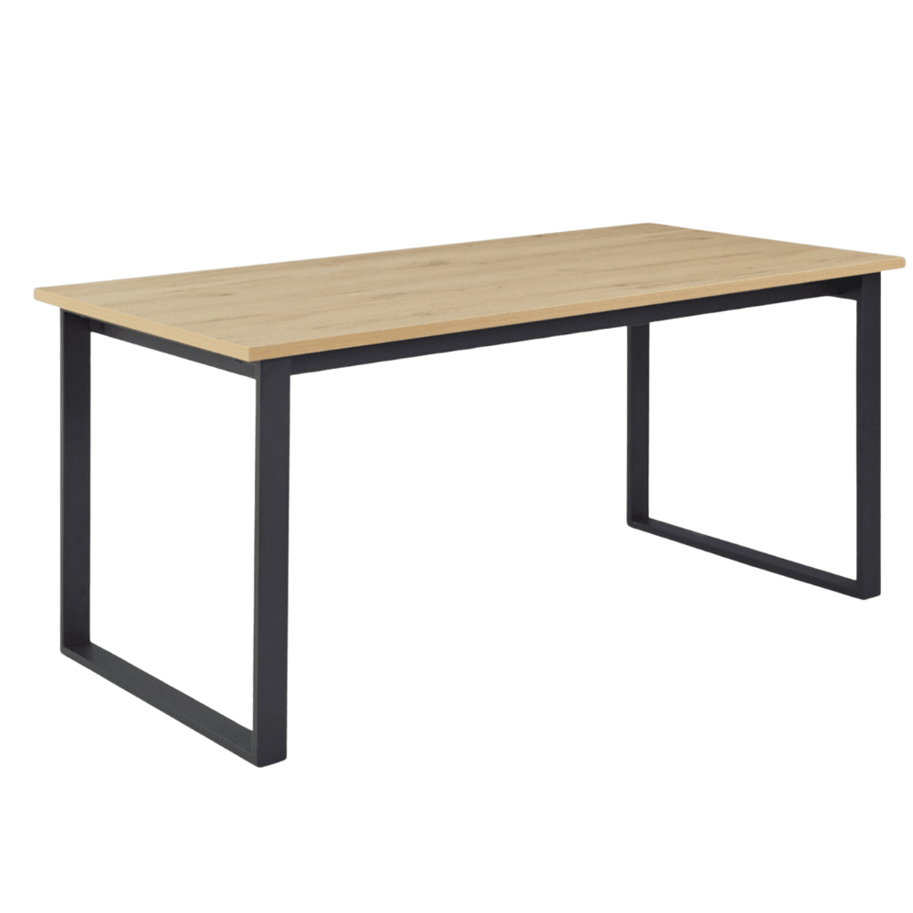 Rectangular Dining Table 160cm Metal Legs - Natural Fast shipping On sale