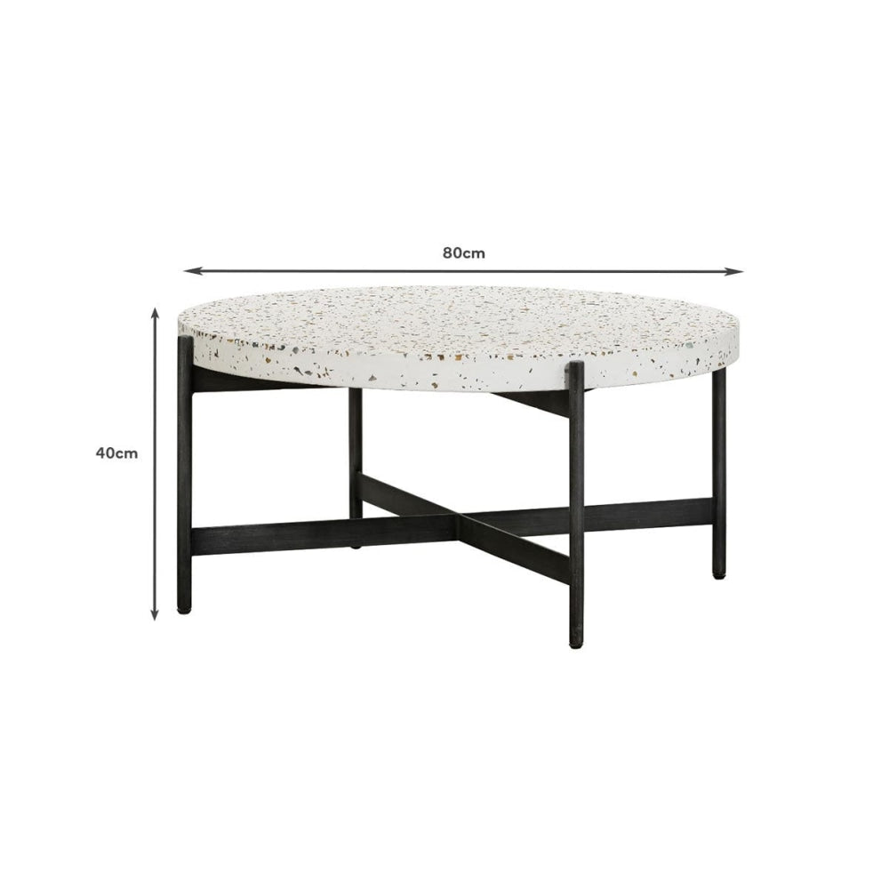 Jaque Terrazzo Coffee Table - 80cm Fast shipping On sale