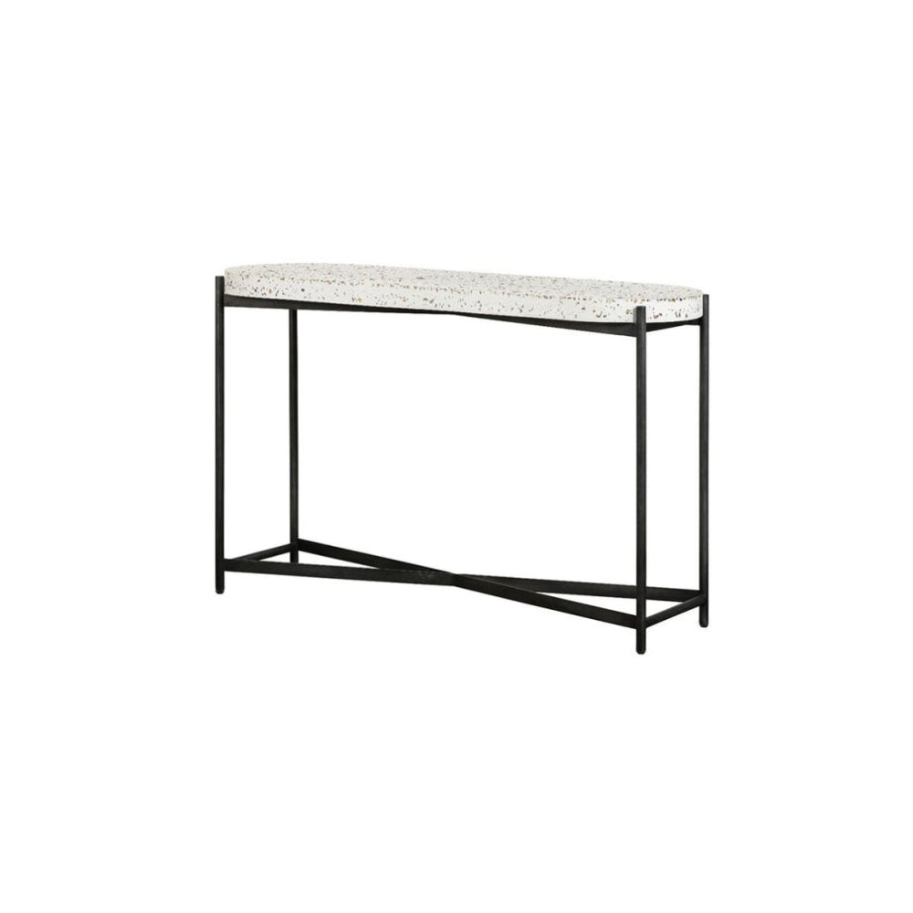 Jaque Terrazzo Hallway Console Hall Table Concrete Top Fast shipping On sale