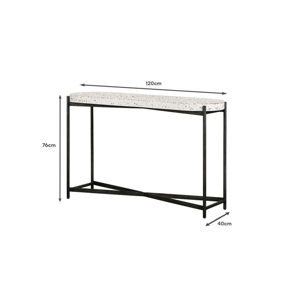 Jaque Terrazzo Hallway Console Hall Table Concrete Top Fast shipping On sale