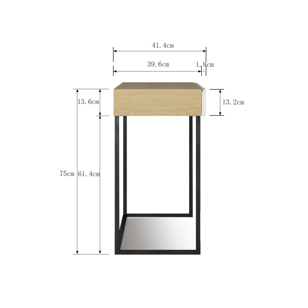 Jaxon Modern Hallway Console Hall Table W/ 2-Drawers - Oak/White Fast shipping On sale