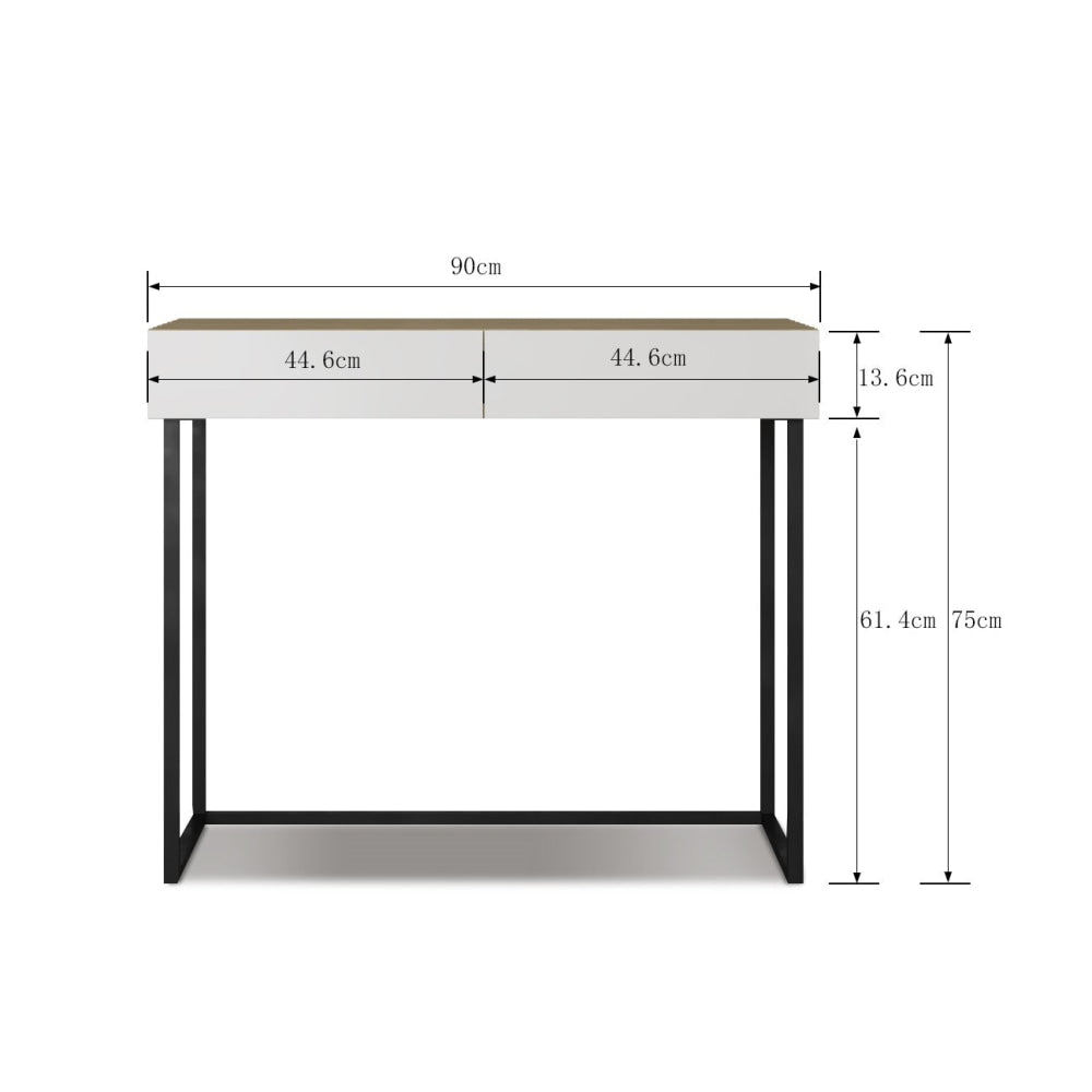 Jaxon Modern Hallway Console Hall Table W/ 2-Drawers - Oak/White Fast shipping On sale