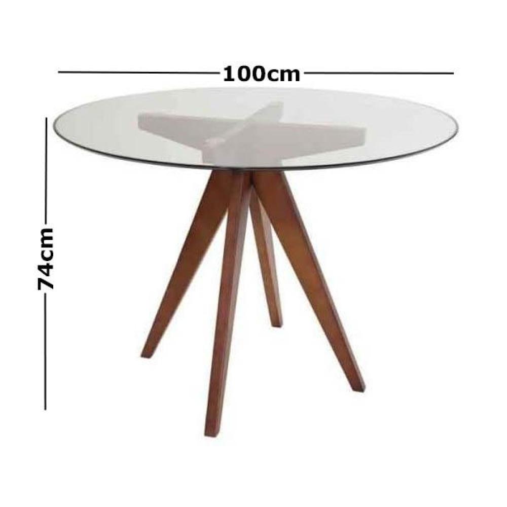 Jean Prouve Inspired Dining Table - Glass Top 100cm Walnut Fast shipping On sale
