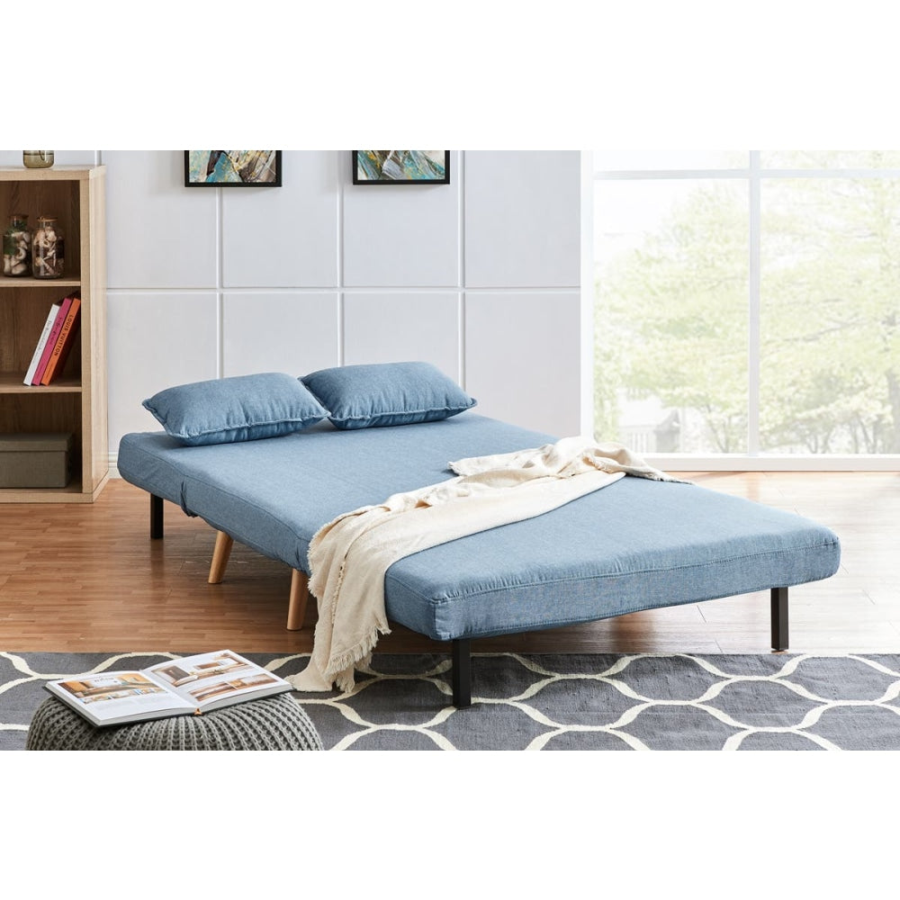 Jepson Modern 2-Seater Polyester Fabric Sofa Bed - Denim Blue 2 Seater / Fast shipping On sale