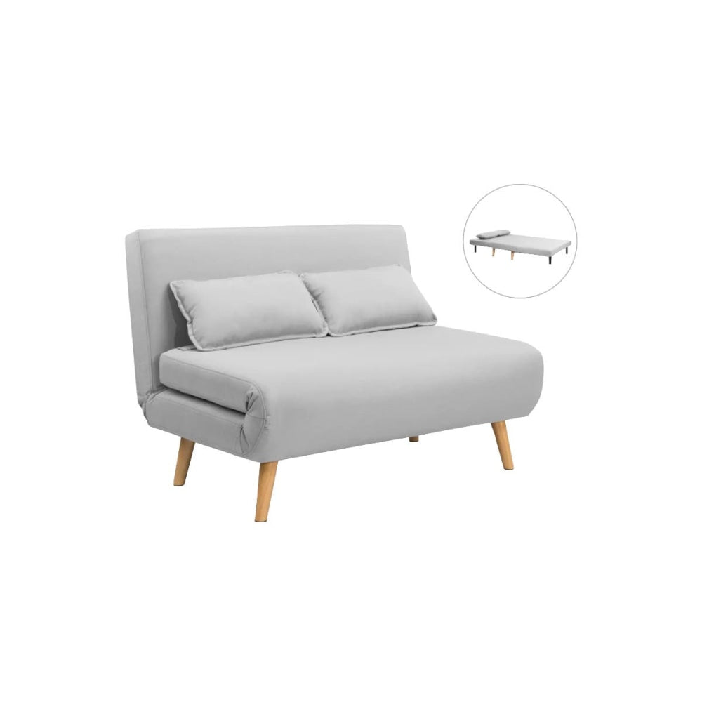 Jepson Modern 2-Seater Polyester Fabric Sofa Bed - Light Grey 2 Seater / Fast shipping On sale