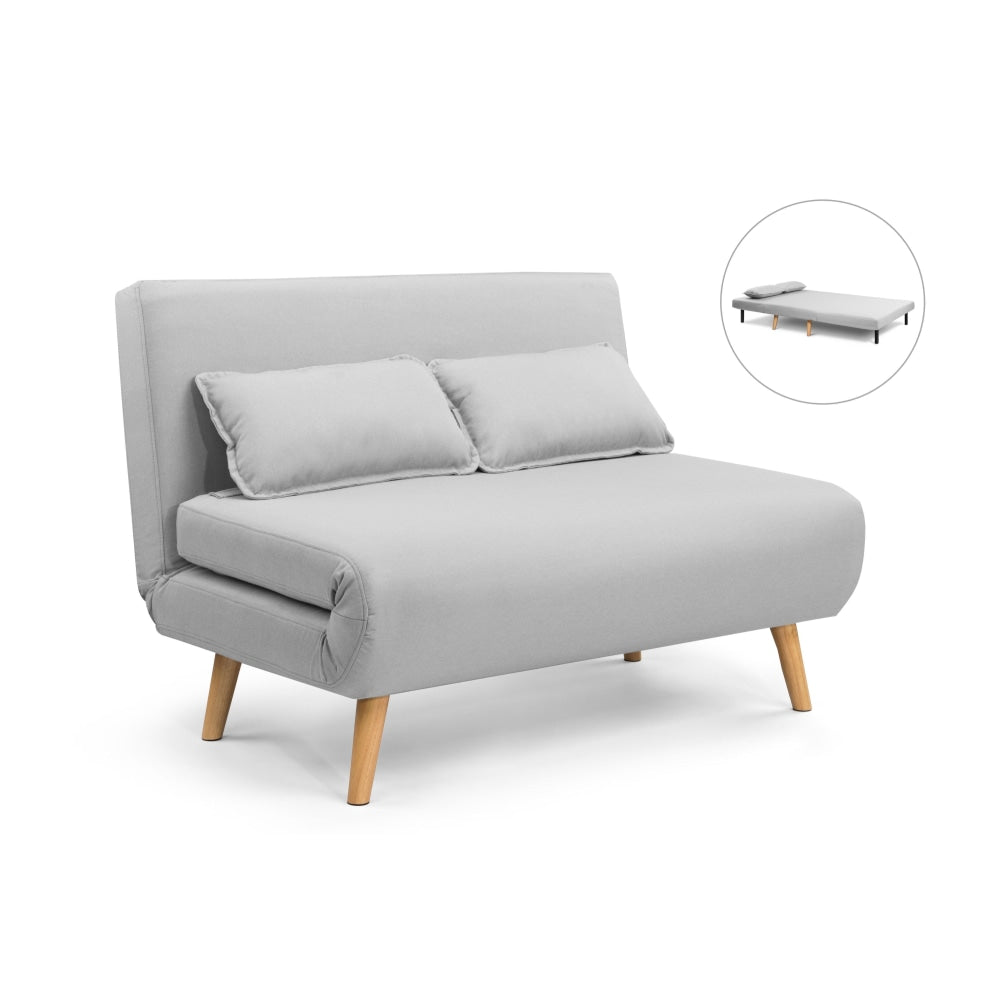 Jepson Modern 2-Seater Polyester Fabric Sofa Bed - Light Grey 2 Seater / Fast shipping On sale