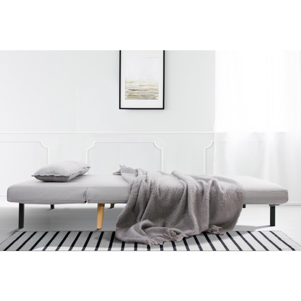 Jepson Modern 2-Seater Polyester Fabric Sofa Bed - Light Grey 2 Seater / Fast shipping On sale