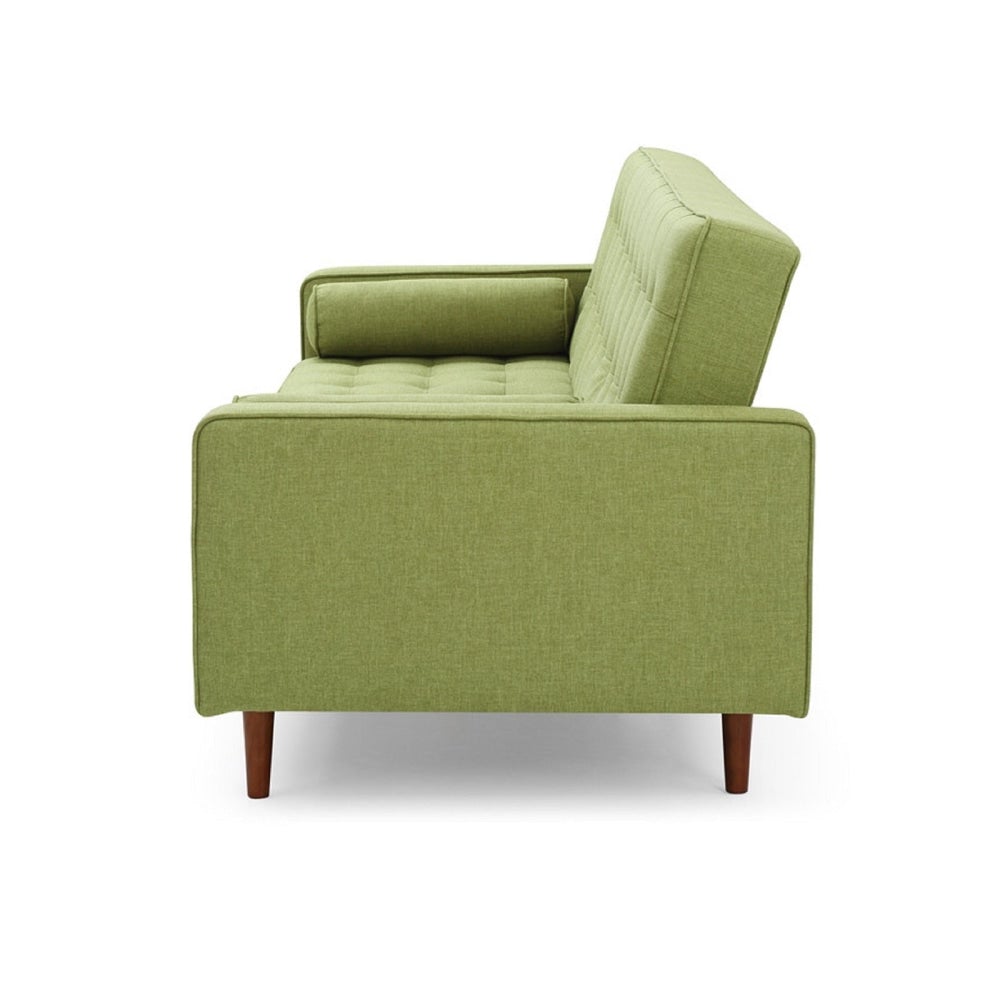 Designer Modern Scandinavian Fabric 3 - Seater Sofa Bed - Green Fast shipping On sale