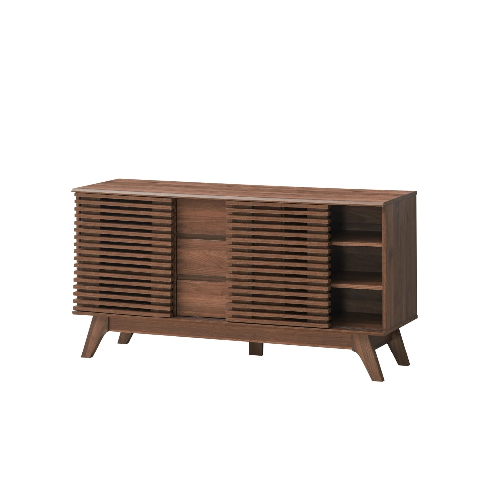 Karyn Wooden Sideboard Buffet Unit Storage Cabinet W/ 2-Doors 3-Drawers - Walnut & Fast shipping On sale