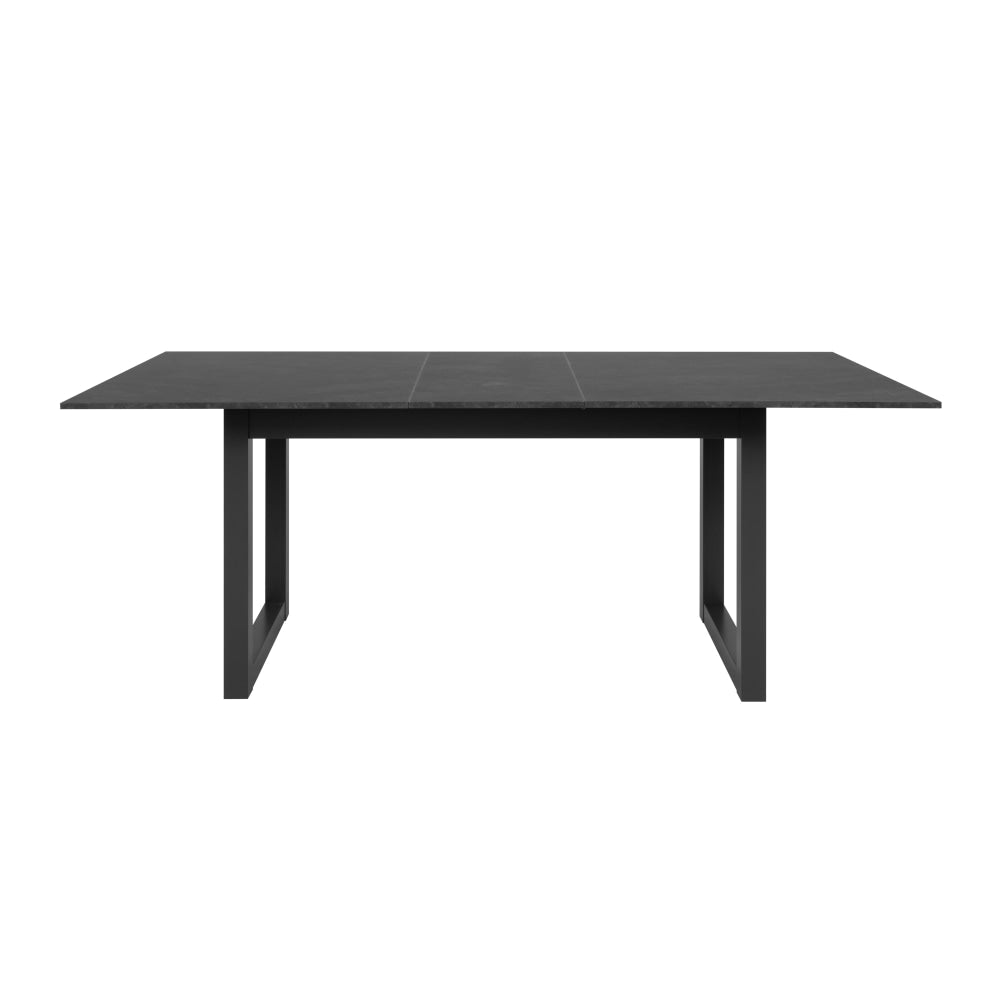 Kavita Modern wooden Extendable Rectangular Kitchen Dining Table 160-200cm - Black Fast shipping On sale