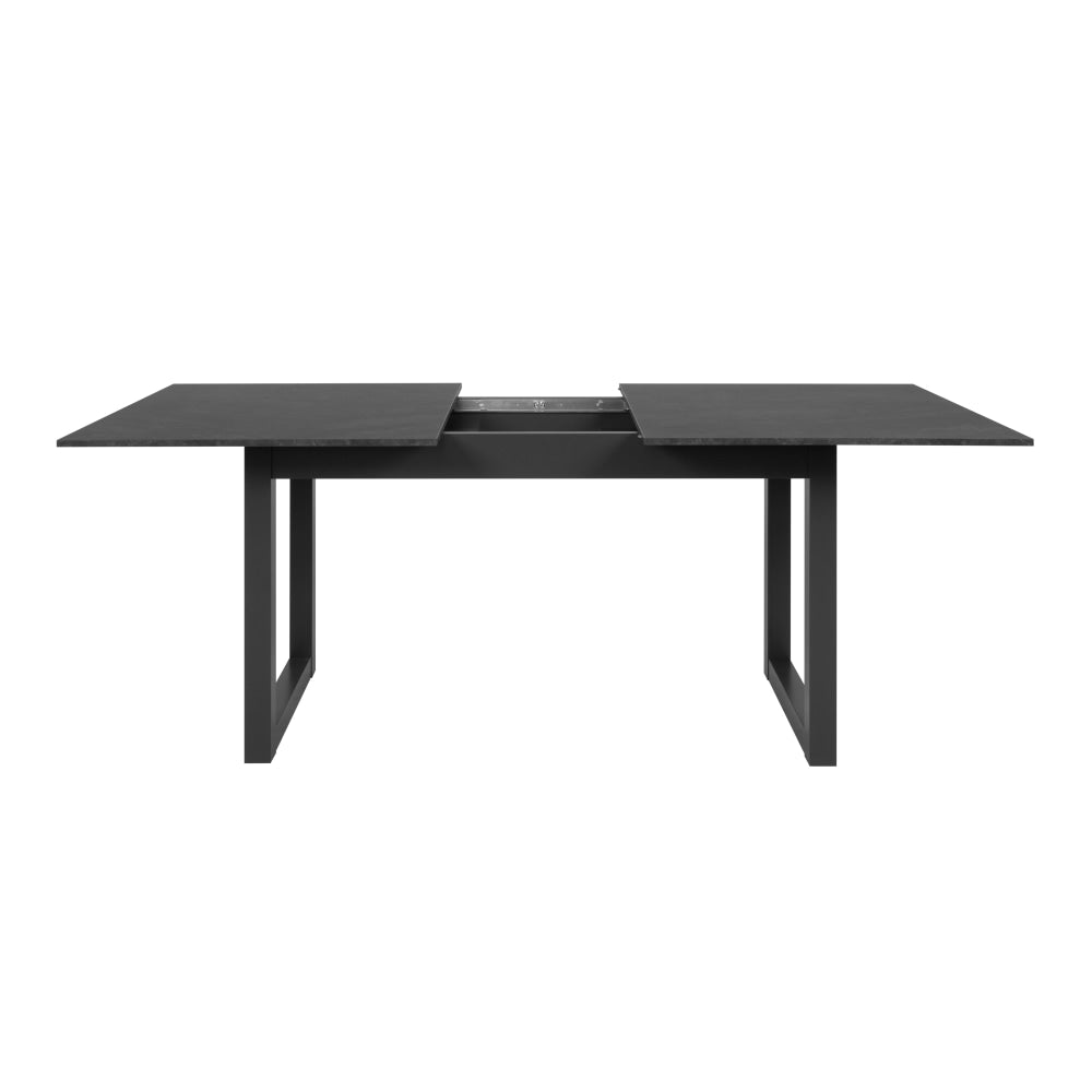 Kavita Modern wooden Extendable Rectangular Kitchen Dining Table 160-200cm - Black Fast shipping On sale