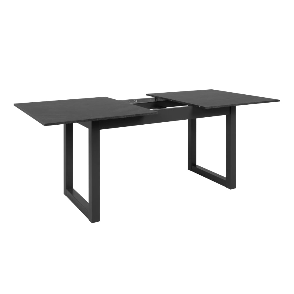 Kavita Modern wooden Extendable Rectangular Kitchen Dining Table 160-200cm - Black Fast shipping On sale