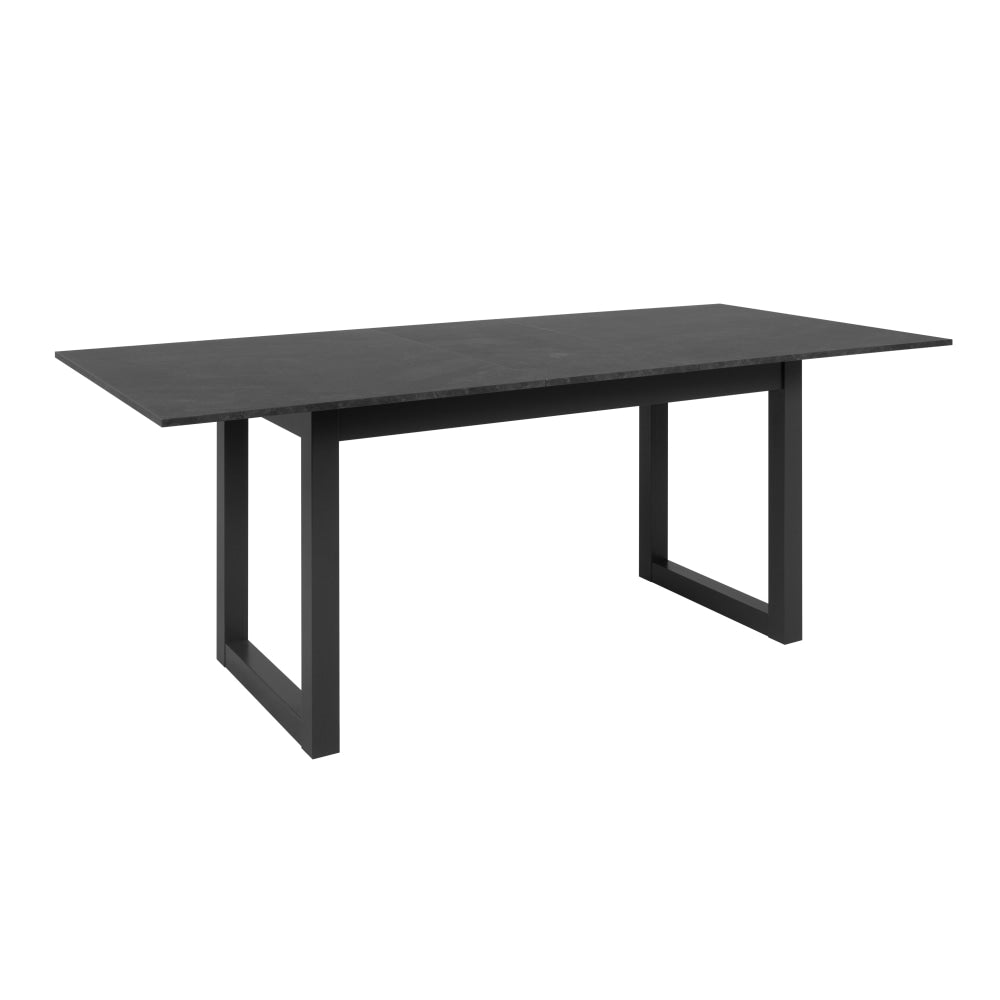 Kavita Modern wooden Extendable Rectangular Kitchen Dining Table 160-200cm - Black Fast shipping On sale