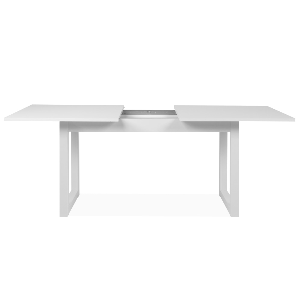 Kavita Modern wooden Extendable Rectangular Kitchen Dining Table 160 - 200cm - White Fast shipping On sale