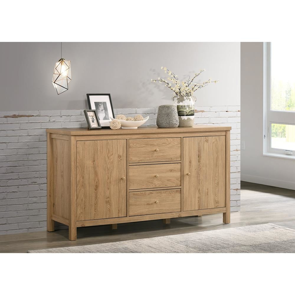 Kayle Classic Scandinavian Sideboard Buffet Unit Storage Cabinet - Oak & Fast shipping On sale