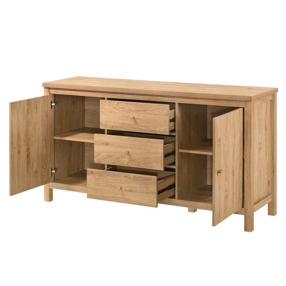 Kayle Classic Scandinavian Sideboard Buffet Unit Storage Cabinet - Oak & Fast shipping On sale