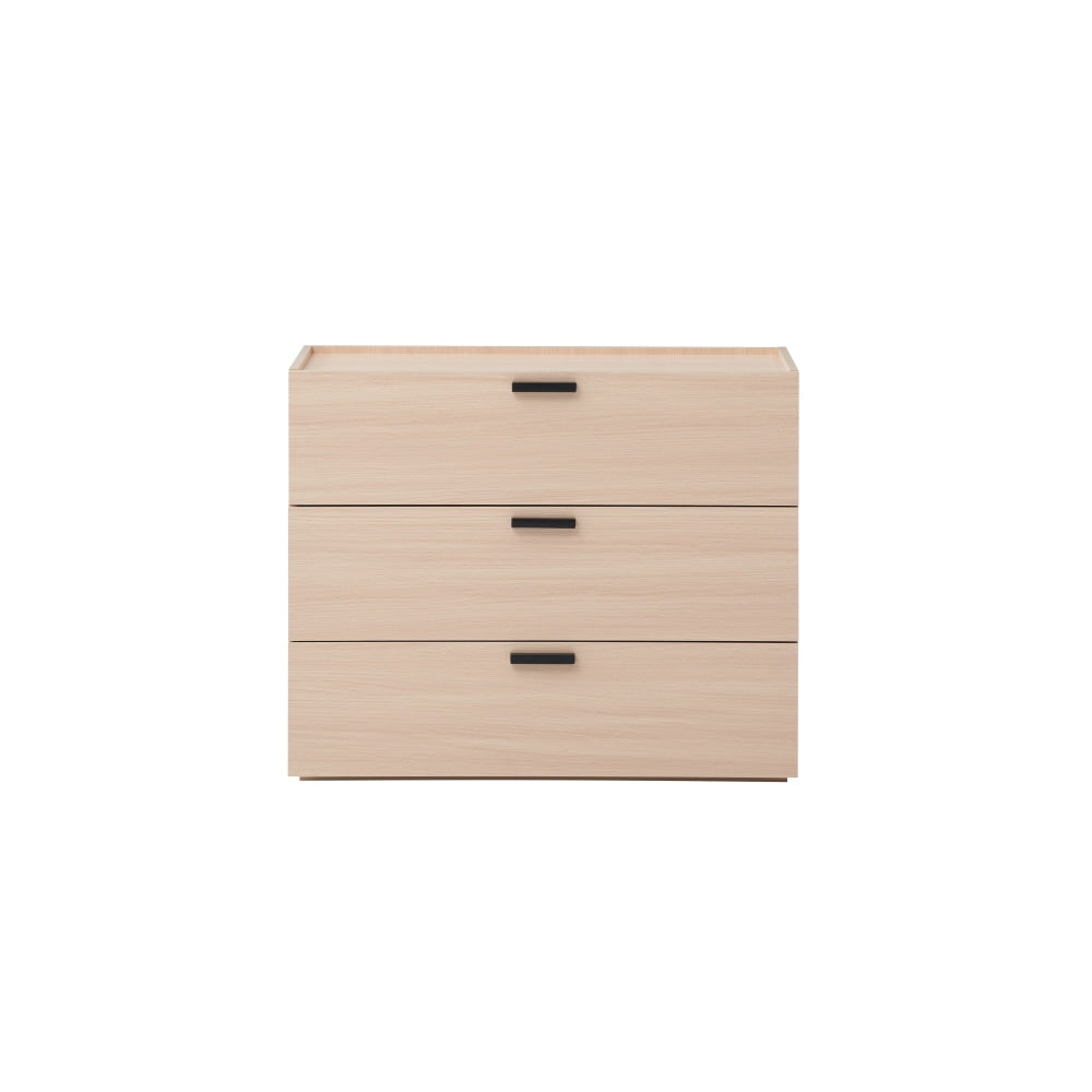 Keith Chest Of 3-Drawers Lowboy Storage Cabinet - Oak Drawers Fast shipping On sale