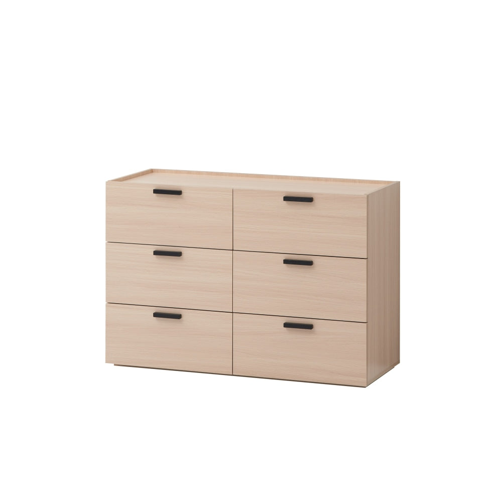 Keith Dresser Chest Of 6-Drawers Storage Cabinet - Oak Drawers Fast shipping On sale