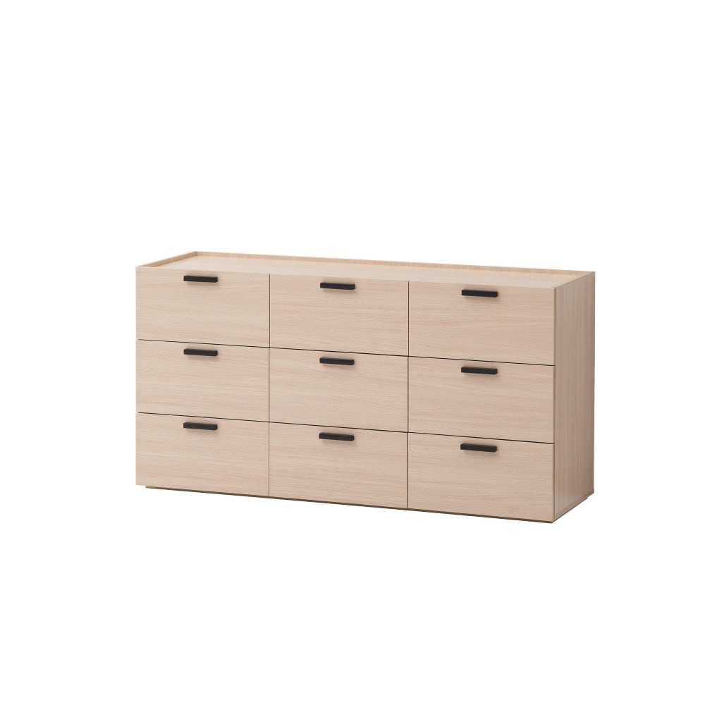 Keith Dresser Chest Of 9-Drawers Storage Cabinet - Oak Drawers Fast shipping On sale