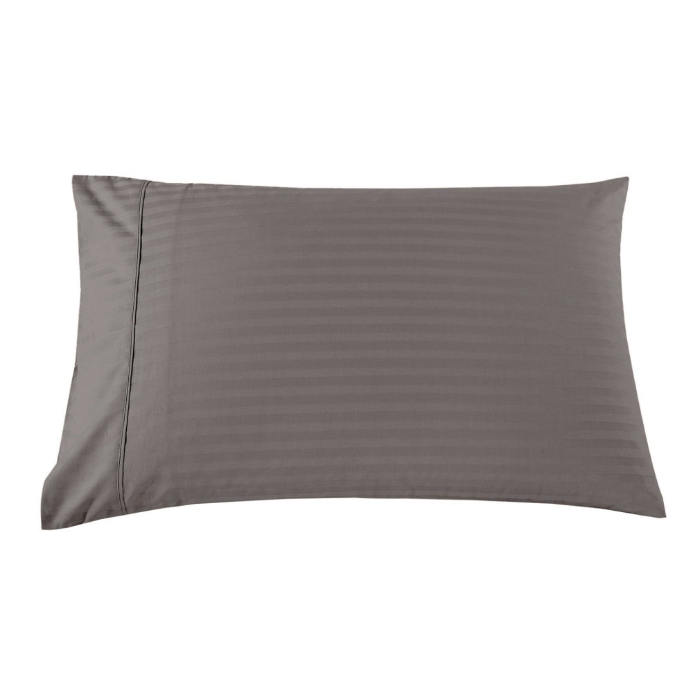 KENSINGTON 1200TC COTTON SHEET SET IN STRIPE-QUEEN - CHARCOAL Bed Sheet Fast shipping On sale