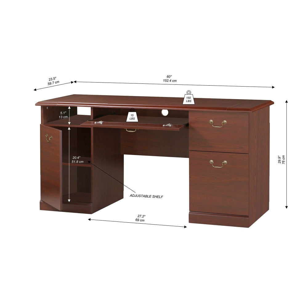 Kerney Executive Manager Home Office Computer Working Desk - Cherry Fast shipping On sale