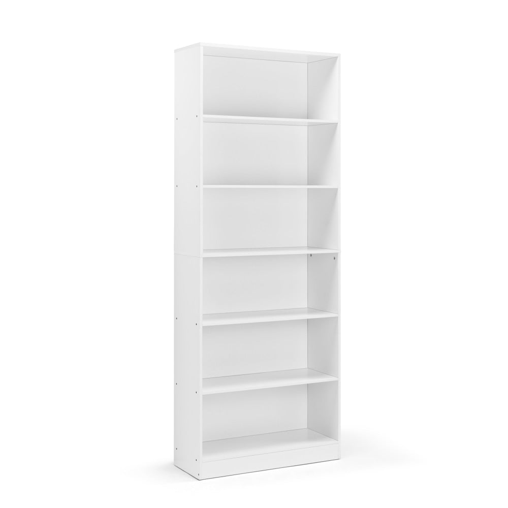 Keto Modern 6-Tier Wooden Bookcase Display Shelf Wide - White Fast shipping On sale