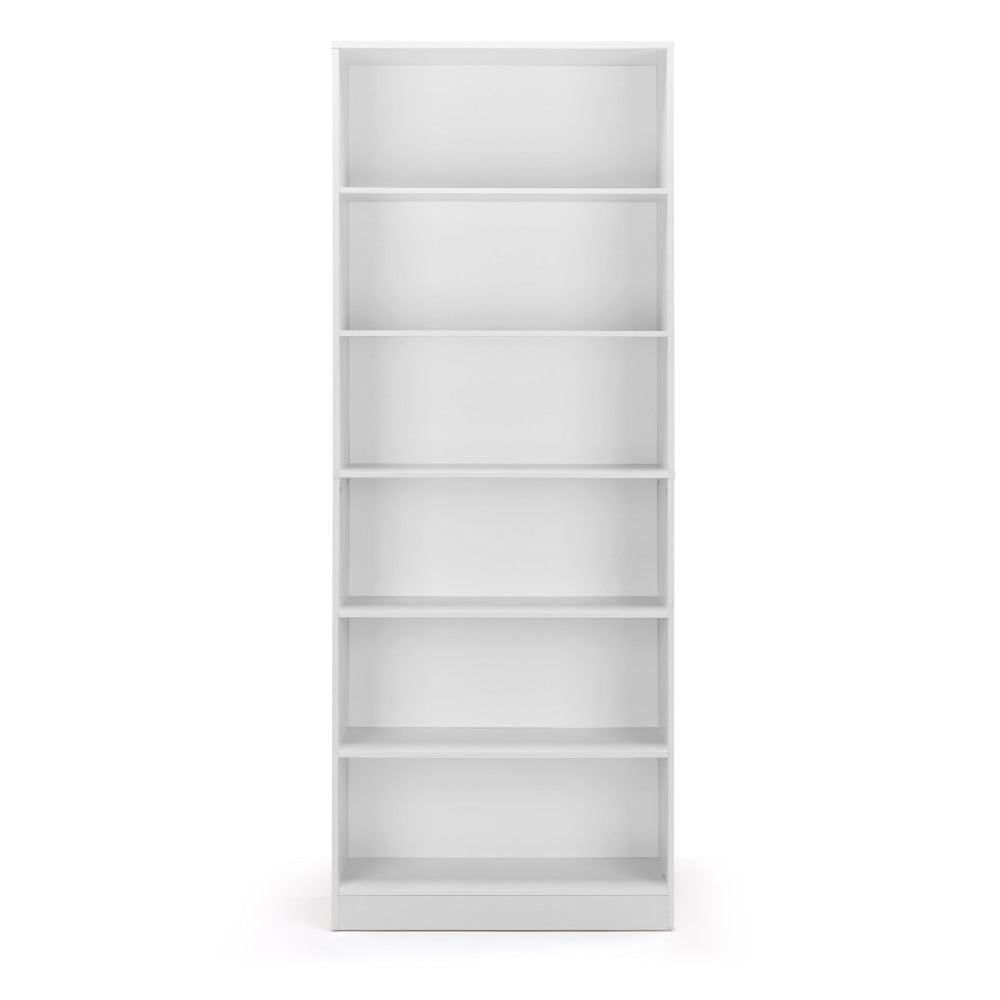 Keto Modern 6-Tier Wooden Bookcase Display Shelf Wide - White Fast shipping On sale