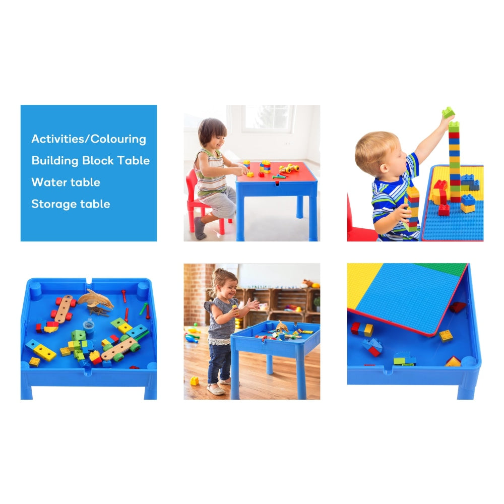 Kids Square 3-in-1 Activity Table with 2 Chairs Furniture Fast shipping On sale