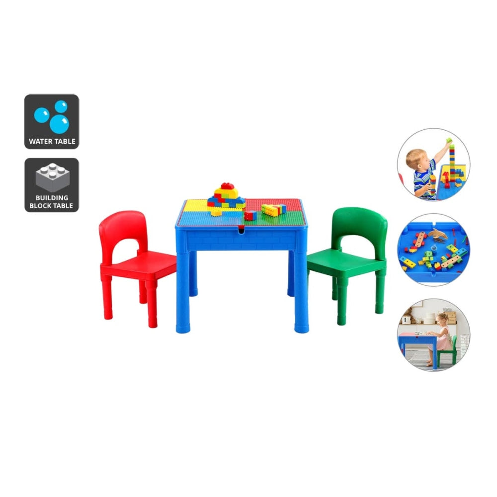 Kids Square 3-in-1 Activity Table with 2 Chairs Furniture Fast shipping On sale