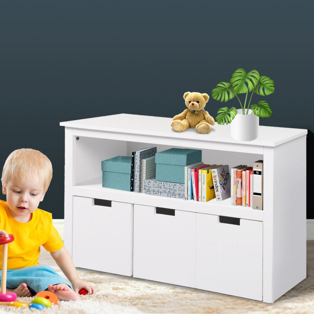 Kids Toy Storage Unit Organiser Box Bookshelf Children Bookcase Shelf Wooden Furniture Fast shipping On sale